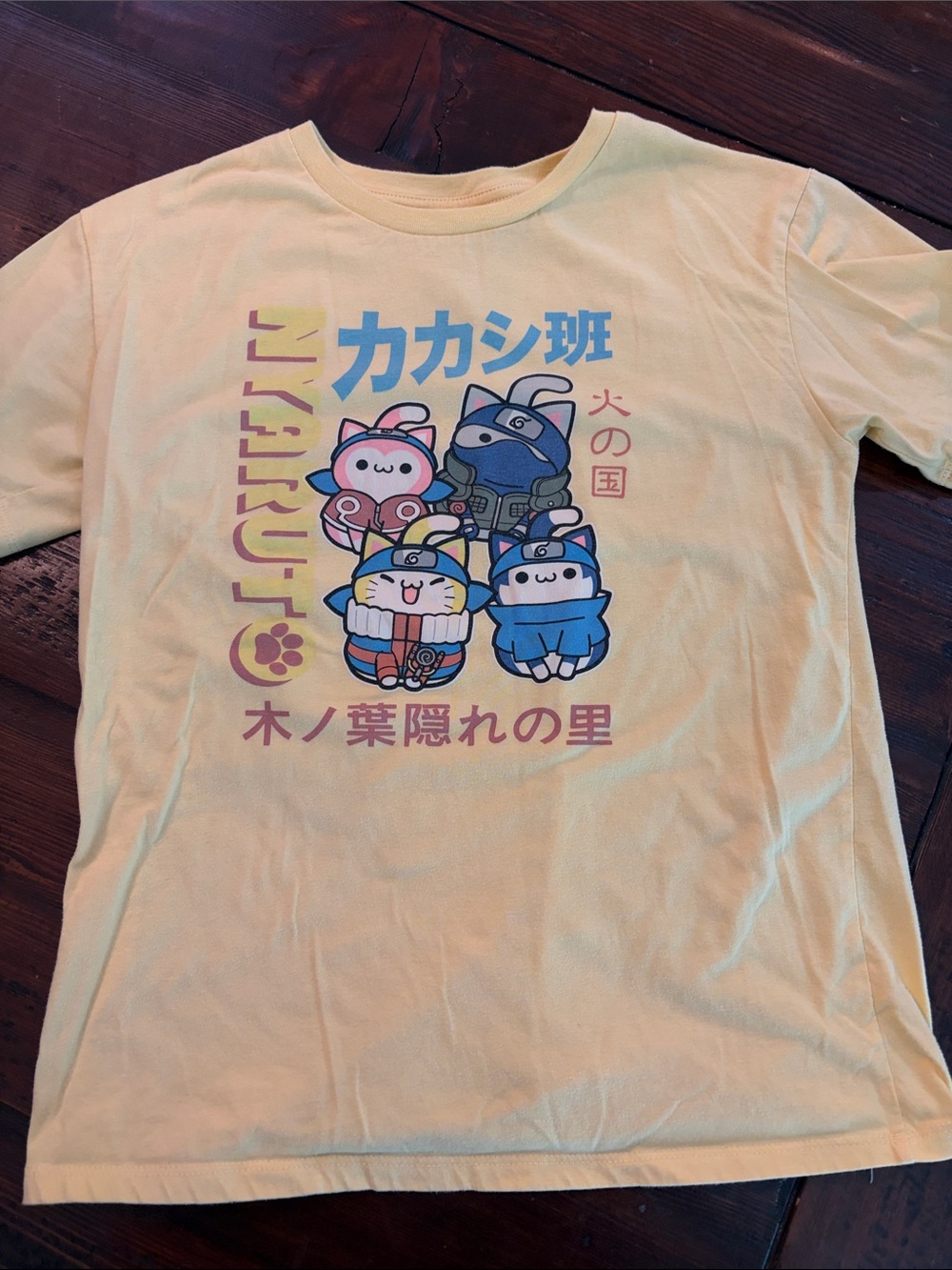 Yellow Kids Short-Sleeve Graphic Tee with Cute Character Print
